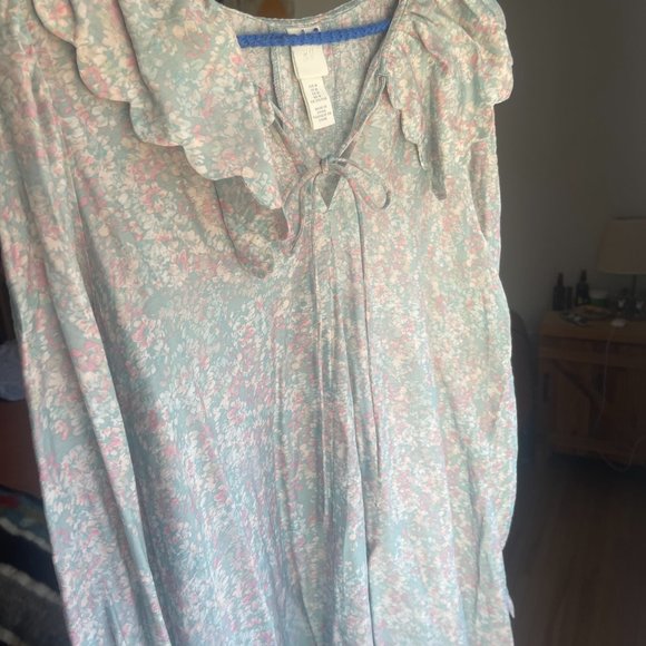 H&M Cottagecore Peter Pan Collar Floral Maxi Dress - Picture 6 of 13